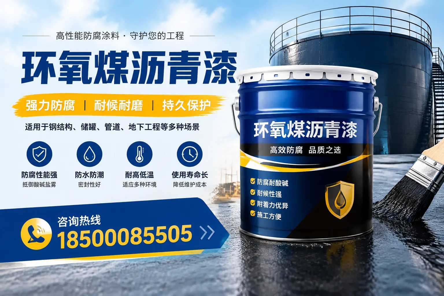 环氧煤沥青漆在工业中的应用，江都企业的选择
